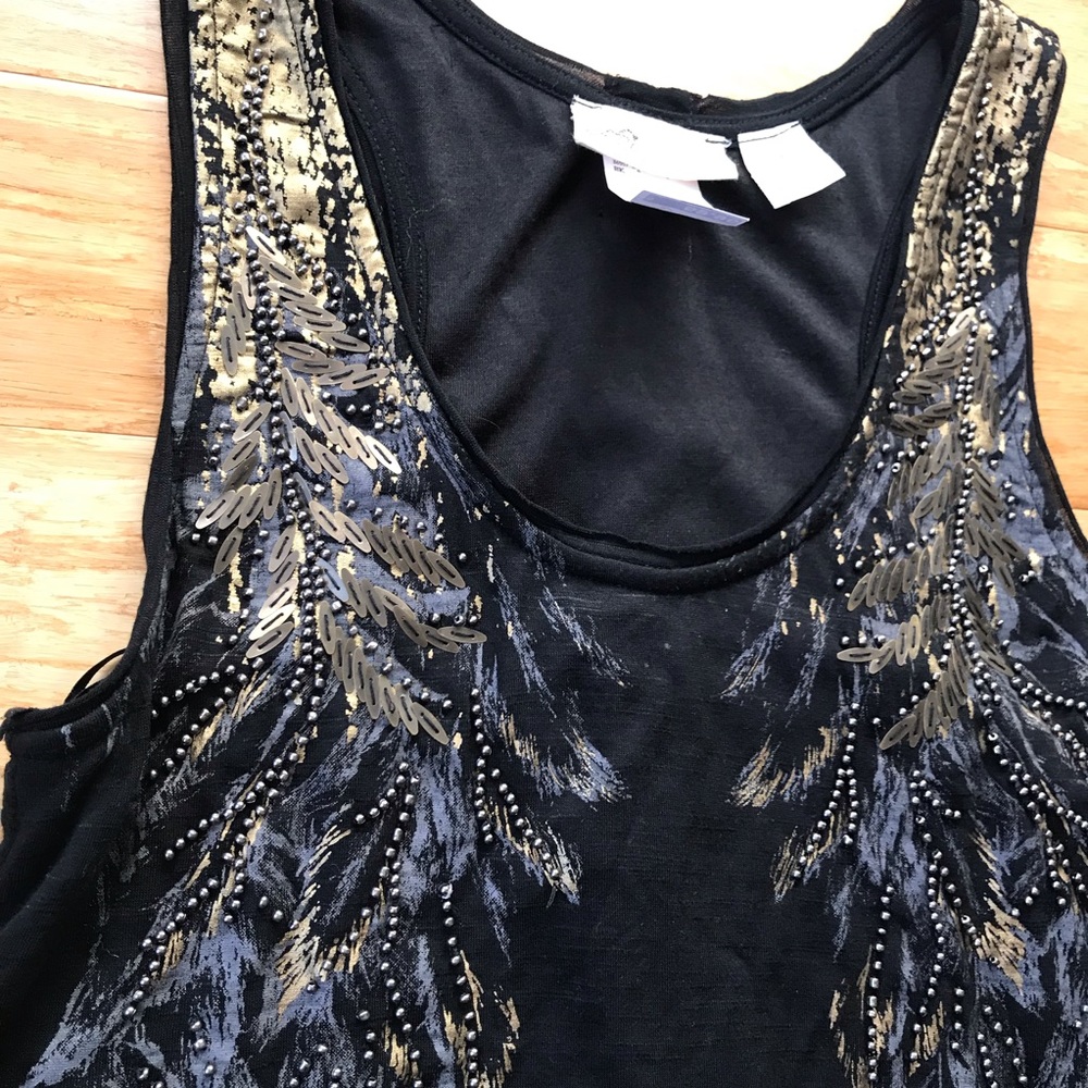 Miss Me Beaded Feather Tank Dress - Picture 6 of 8